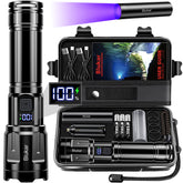 Blukar Super Bright LED Torch – 3 Color Temperatures, 5000mAh, Adjustable Focus, IP67